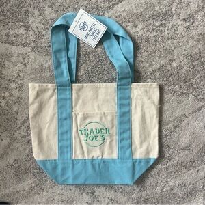 NWT Trader Joe’s Pastel Mini Tote, Blue
